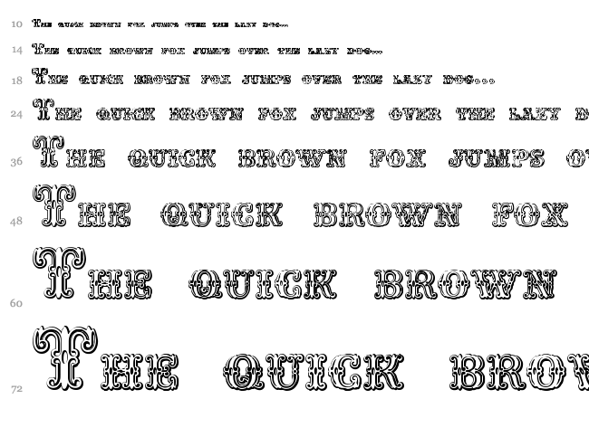 Fontaniolo Beveled font waterfall